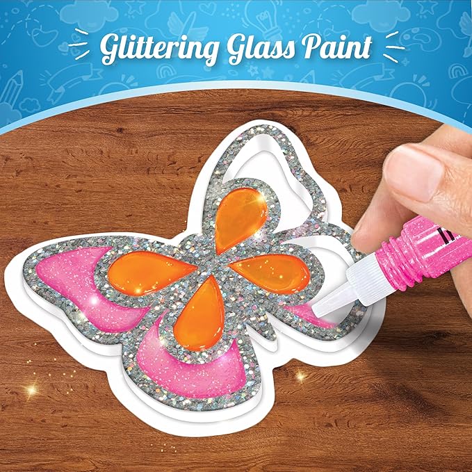 Imagimake DIY Jelly Stickers - Flower & Butterflies | Gel Window Clings | Activities for Kids Ages 3-5 | Kids Art Set | 3,4,5,6,7 Year Old Girl Birthday Gift