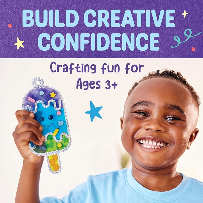Creativity for Kids Sticker Sun Catchers Mini Craft Kit: Create 2 Suncatchers - Toddler Spring Crafts and Gifts, Arts & Crafts for Kids, Window Art for Kids (Ages 3+)
