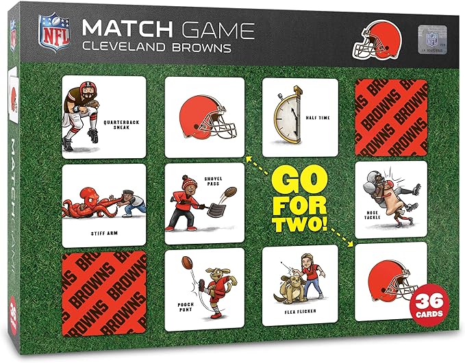 YouTheFan NFL Officially-Licensed Memory Match Game - Humorous, Team-Specific, Original Hand-Drawn Artwork, Fun for The Whole Family, for Fans Young and Old