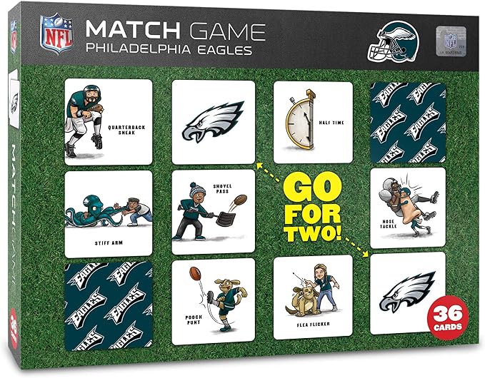 YouTheFan NFL Officially-Licensed Memory Match Game - Humorous, Team-Specific, Original Hand-Drawn Artwork, Fun for the Whole Family, for Fans Young and Old