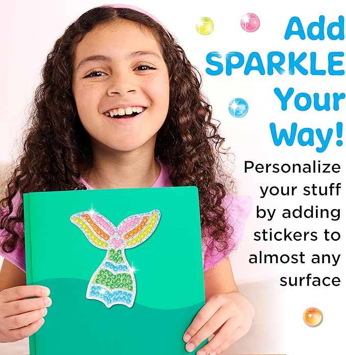 Creativity for Kids Bubble Gem Super Sticker: Mermaid, Crafts and Gifts for Girls, Mini Diamond Painting Kits for Kids, Small Mermaid Gifts and Spring Crafts, Crafts for Girls (Ages 6+)