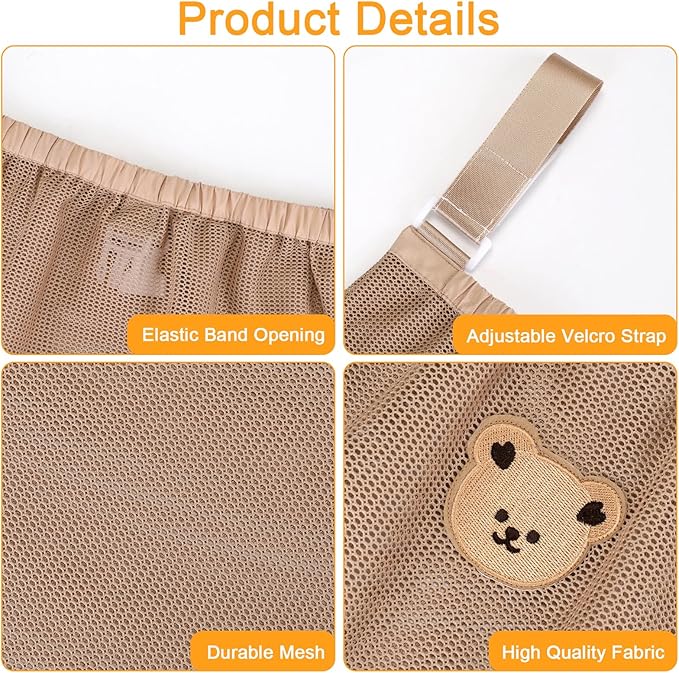 Accmor Universal Stroller Organizer, Large Storage Stroller Bag Fits for Uppababy, Nuna, Britax, Doona Strollers, Non-Slip Adjustable Storage Mesh Caddy Accessories for Stroller Crib