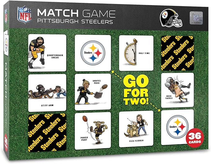 YouTheFan NFL Officially-Licensed Memory Match Game - Humorous, Team-Specific, Original Hand-Drawn Artwork, Fun for the Whole Family, for Fans Young and Old
