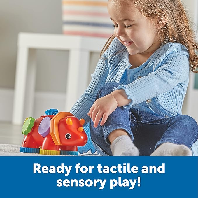 Learning Resources Tracy the Fidget Triceratops - Toddler Montessori Toys, Stacking Shape, Gifts For Boys And Girls, Sorting And Matching Skill Activities, Educational Games, Ages 18 Months+