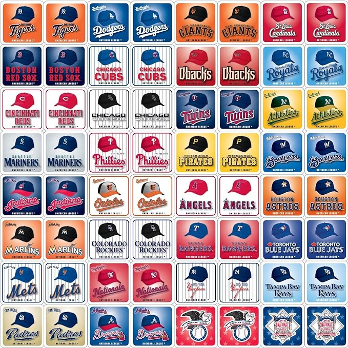 MasterPieces MLB Matching Game, Includes All 30 Baseball Teams, For Ages 3+