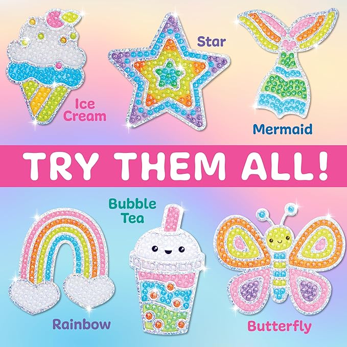 Creativity for Kids Bubble Gem Super Sticker: Butterfly - Mini Diamond Painting Kits for Kids, Arts and Crafts for Kids, Small Gifts for Spring for Girls (Ages 6+)