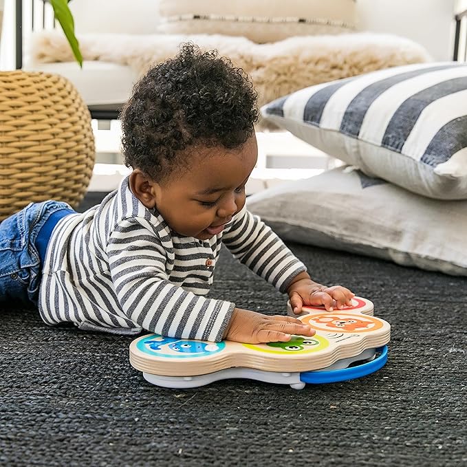 Baby Einstein Magic Touch Wooden Drum Musical Toy, Ages 6 Months Plus (Pack of 2)