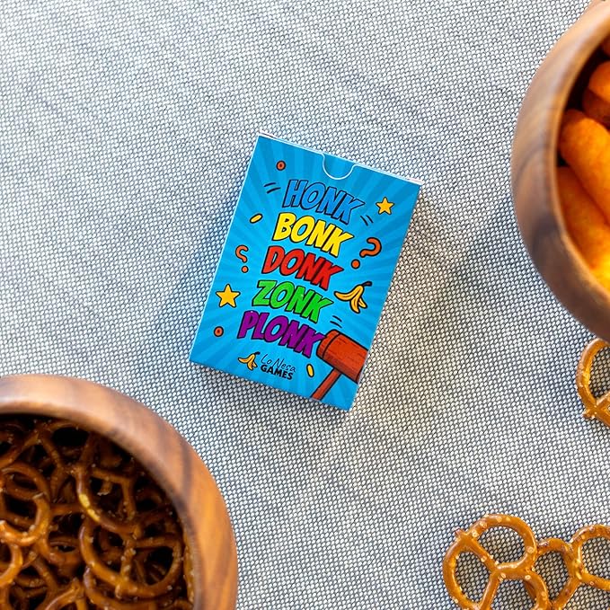 Honk Bonk Donk Reflex Card Game, Fast-Paced Party Game, Ages 7+, 2-8 Players, 10-15 Minute Play Time