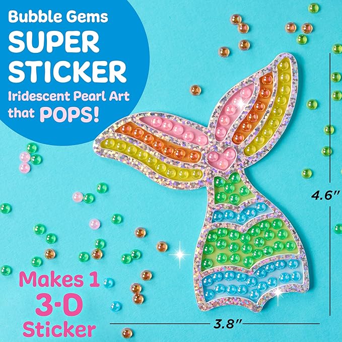 Creativity for Kids Bubble Gem Super Sticker: Mermaid, Crafts and Gifts for Girls, Mini Diamond Painting Kits for Kids, Small Mermaid Gifts and Spring Crafts, Crafts for Girls (Ages 6+)
