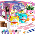 yasest Paint & Plant Flower Growing Kit for Kids - 4 Set DIY Animal Pattern Ceramic Painting Kit, Kids Gardening Set, Arts & Crafts for Ages 8-12, Birthday Gifts for 5 6 7 8 9 10 11 12 Year Old Girl