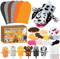 WATINC 6Pcs Hand Puppet Making Kit, Art Craft Felt Sock Puppet Toys, Creative DIY Make Your Own Pompoms Wiggle Googly Eyes Storytelling Role Play Party Supplies Gift for Girls Boys (Dog A)
