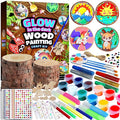 EPUMP Wood Painting Kit for Girls 8-12: Glow in The Dark Wood Arts and Crafts Supplies Kit for Kids 6-8 - Creative Paint Drawing Toys Easter Gifts for 6 7 8 9 10 11 12 Year Old