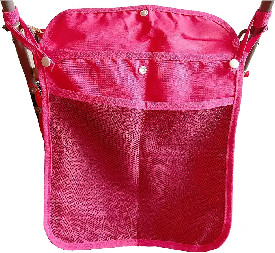 Baby Stroller Organizer Carmine Red Toddle Umbrella Stroller Organizer for Bottle Nappy Storage, Detachable Straps easy hang on strollers (Carmine Red)