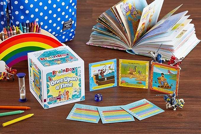BrainBox BrainBox Once Upon a Time Card Game - Memory & Observation Game, Family-Friendly Fairy Tale Trivia Game for Kids & Adults, Ages 8+, 1+ Players, 10 Minute Playtime, Made by Green Board Games