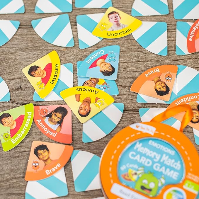 Open The Joy - Emotions Memory Match Card Game for Kids, Family Fun Educational Activity to Explore Feelings and Expressions - Ages 4 and Up
