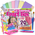 20 Arts & Crafts Kit for Girls – The Surprise Craft Box, All-Inclusive DIY Craft Set with 20 Fun Projects, Individually Packaged, Easy Step-by-Step Instructions, Creative Activity Gift for Kids