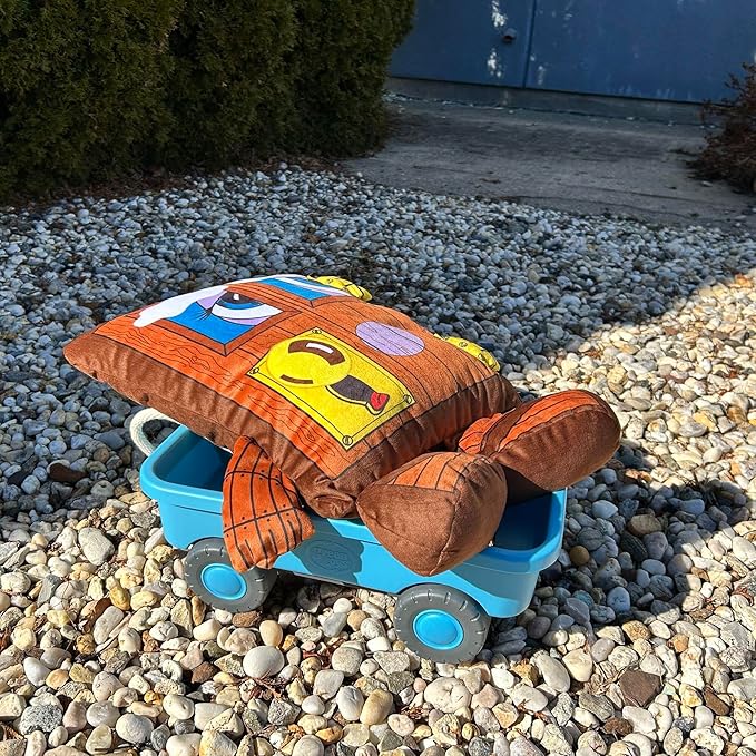 Squeaky Door Plush - 2-in-1 Toy & Pillow, 80s Nostalgic Plush Pal Reimagined, Soft Stuffed Rectangular Character, Cozy Nap-Play Design