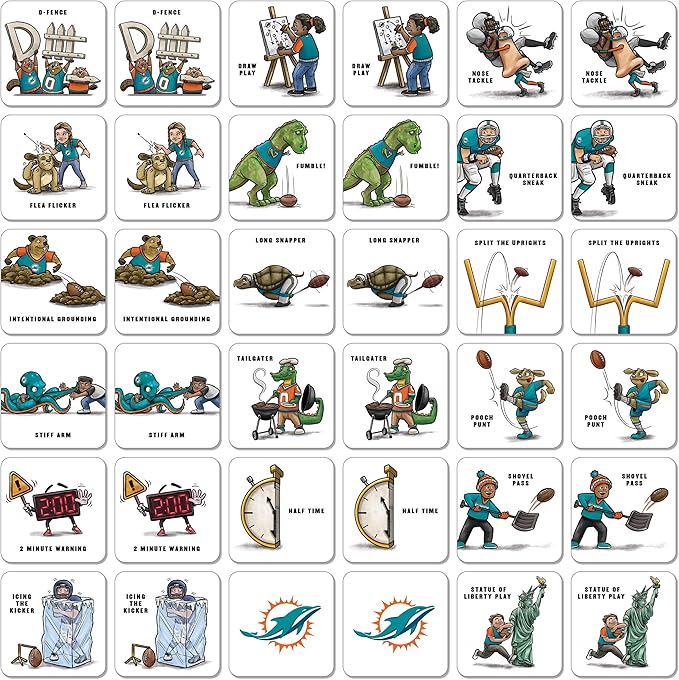 YouTheFan NFL Officially-Licensed Memory Match Game - Humorous, Team-Specific, Original Hand-Drawn Artwork, Fun for the Whole Family, for Fans Young and Old