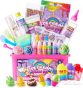 Original Stationery Ice Cream Slime Kit Rainbow Popsicle Edition – All-in-One DIY Slime Making Kit with Glue, Activator, Sprinkles, Bowls & Mixers, for Kids & Girls Creative Play
