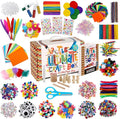 A&R CO. 3000+ Pcs Arts and Crafts Supplies & Materials for Kids - Ultimate Bulk Craft Kit for Boys & Girls with 99 Activities Book for Ages 3-5, 4-6, 6-8, 8-12