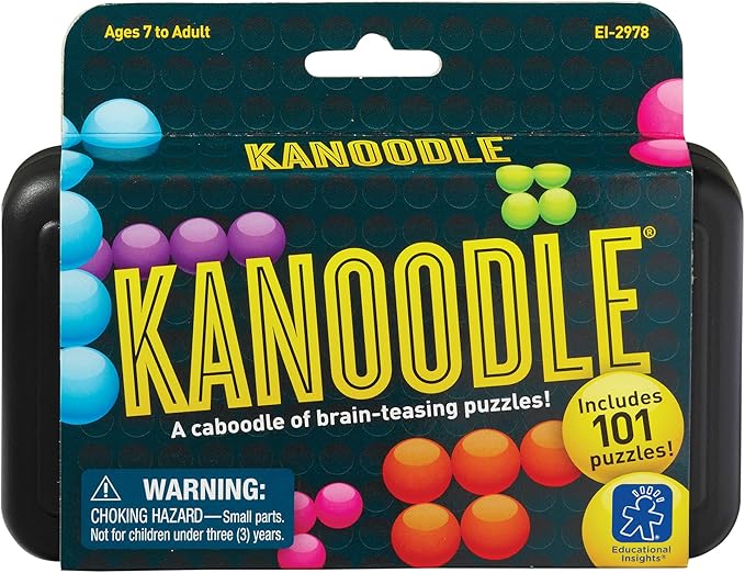 Educational Insights Kanoodle - Original 3D Brain Teaser Puzzle,Single Player Mind Challenge Toys,Handheld Travel Games,Challenging Logic Puzzles and Gifts for Kids,Teens & Adults Ages 7+,(Pack of 2)