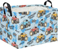 HIYAGON Rectangular Monster Truck Basket for Kids Baby Basket for Boys and Girls Cute Toy Storage Organizer Bin Box Truck Room Decor(Monster Truck)
