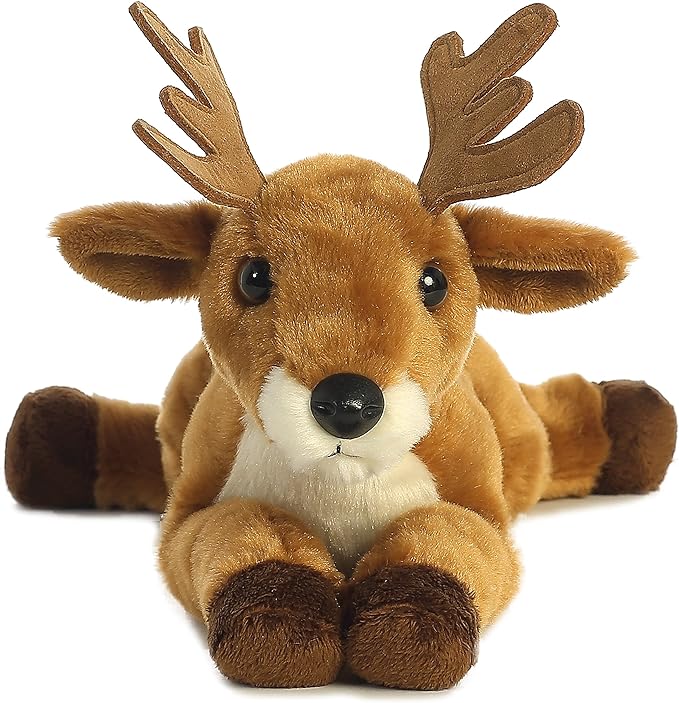 Aurora® Adorable Flopsie™ White Tailed Buck Stuffed Animal - Used to Create Imaginative Play Adventures - Perfect for Birthdays, Kids and Adults, All Ages - Brown 12.5 Inches