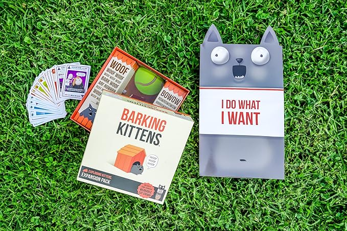 Barking Kittens Expansion Set - A Russian Roulette Card Game for Adults, Teens & Kids, Easy Family-Friendly Party Games - 20 Card Add-on