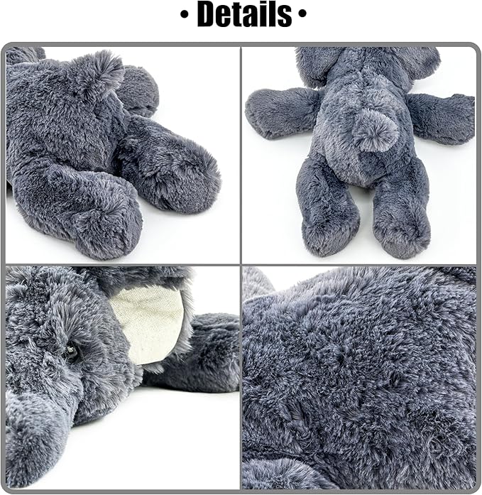 YOUBLEK 20" | 4 Pounds Weighted Stuffed Animals,Sensory Comfort Plush Throw Pillow Toy, Soft for Home & School, Kawaii Plushies Hugging Toy Gifts for Kids & Adults (Elephant, 20 inch 4 Pounds)
