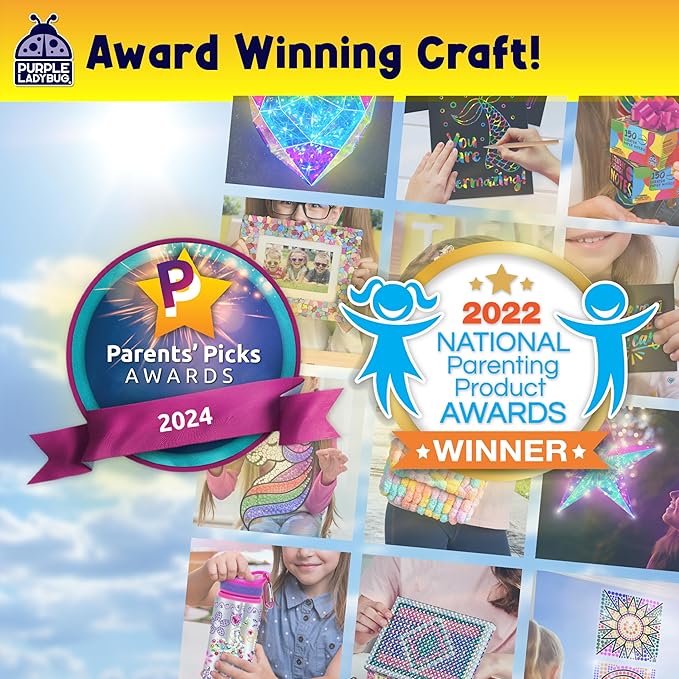 SUNGEMMERS DIY Gem-Sticker Window Diamond Art Suncatcher Kits - Summer Toys for Children, Birthday Gifts for 6 7 8 9 10 11 12 Year Old Girls & Boys, Fun Arts & Crafts for Kids Ages 8-12 6-8