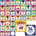 72 PCS Emotions Matching Game, 36 Pairs Feelings Memory Matching Cards Emotional Learning Activities Calm Down Corner Supplies for Baby Toddler Pre-K Preschool Kindergarten Autism ADHD