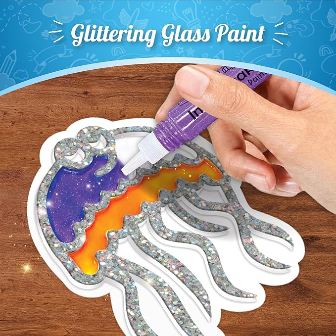 Imagimake DIY Jelly Stickers - Ocean | Gel Window Clings | Activities for Kids Ages 3-5 | Craft Kits for Kids Ages 4-8 | Painting Kit for Boys Ages 5-8 | 3,4,5,6,7 Year Old Girl Birthday Gift