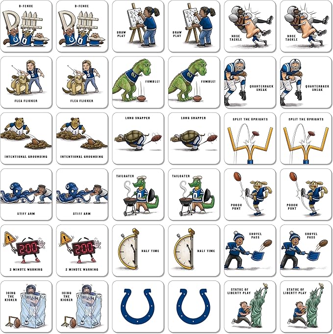 YouTheFan NFL Officially-Licensed Memory Match Game - Humorous, Team-Specific, Original Hand-Drawn Artwork, Fun for The Whole Family, for Fans Young and Old
