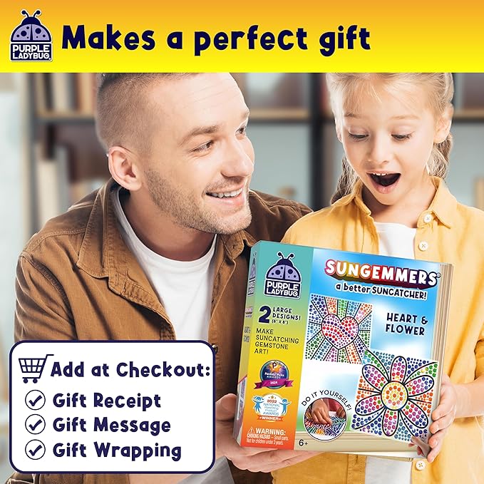 SUNGEMMERS DIY Gem-Sticker Window Diamond Art Suncatcher Kits - Summer Toys for Children, Birthday Gifts for 6 7 8 9 10 11 12 Year Old Girls & Boys, Fun Arts & Crafts for Kids Ages 8-12 6-8