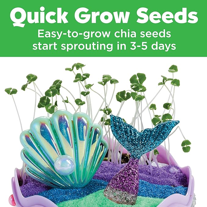 Creativity for Kids Mini Garden: Mermaid Terrarium Kit - Mermaid Gifts for Girls, Crafts and Toys, Stocking Stuffers for Kids (Ages 6+)