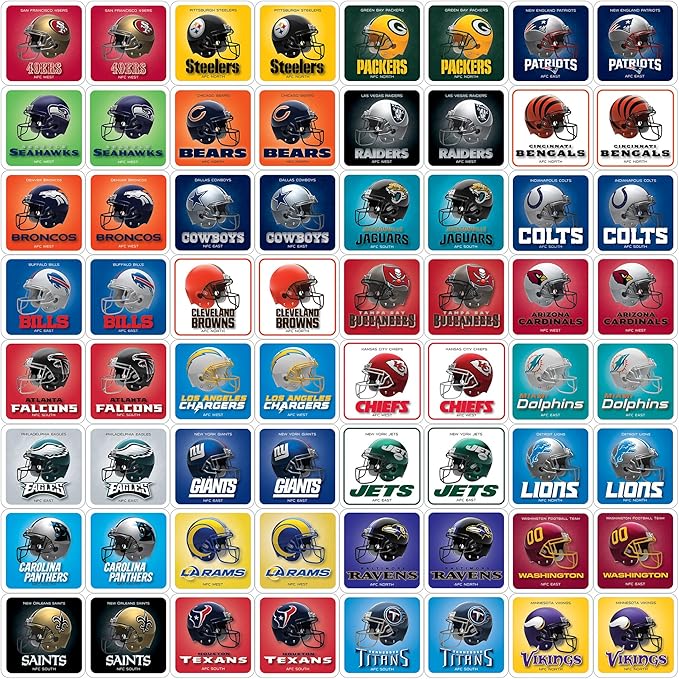 MasterPieces Sports Games - NFL Matching Game - Game for Kids and Family - Laugh and Learn