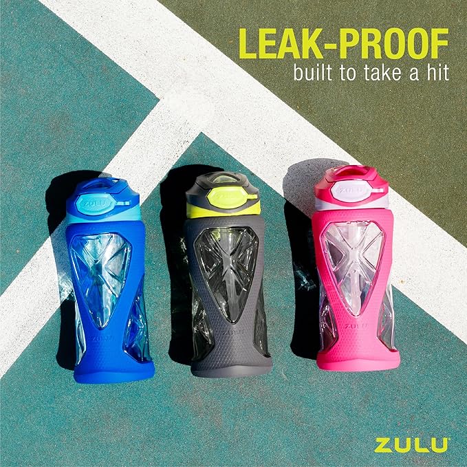 ZULU Torque 2 Pack 16oz Plastic Kids Water Bottle