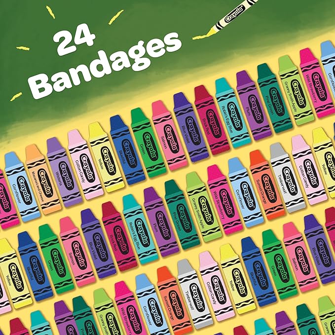 Crayola First Aid Kit, 30 Pieces | First Aid Kit for Kids & Adults, Travel-Friendly Compact for Home, Car, Camping, and Traveling
