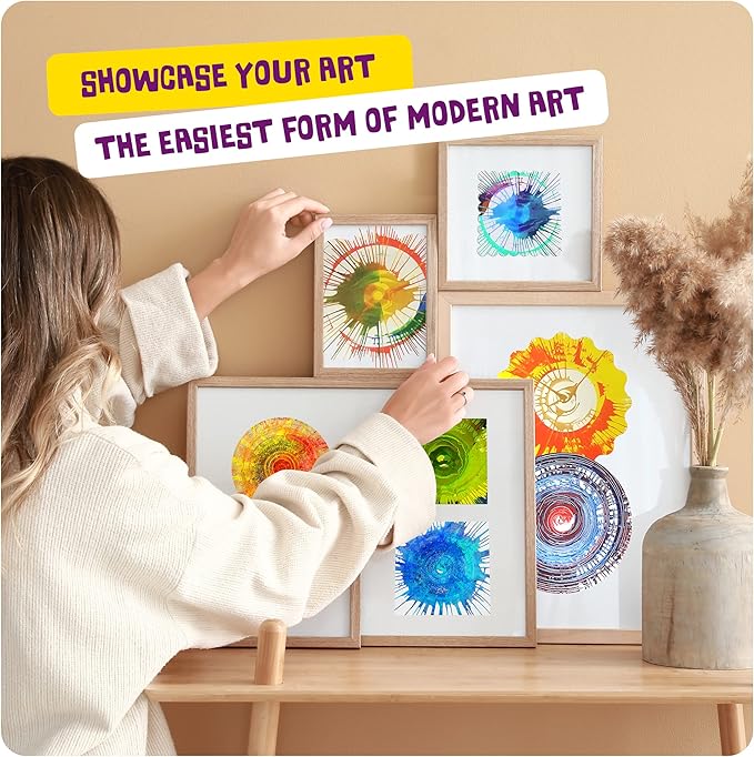 Dan&Darci Paint Spin Art Machine Kit for Kids - Gifts for Girls - Arts & Crafts for Boys, Girls - Art Craft Set for 6-9 Year Old Boy - Painting Spinner Toys - Birthday Gift Ideas for Ages 6-12