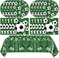 Soccer Theme Party Decorations,41Pcs Soccer Birthday Party Supplies Tableware Set with Party Plates and Napkins Tablecloth丨Baby Shower Boys Girls Sports Soccer Theme Birthday Party Supplies,Serves 20
