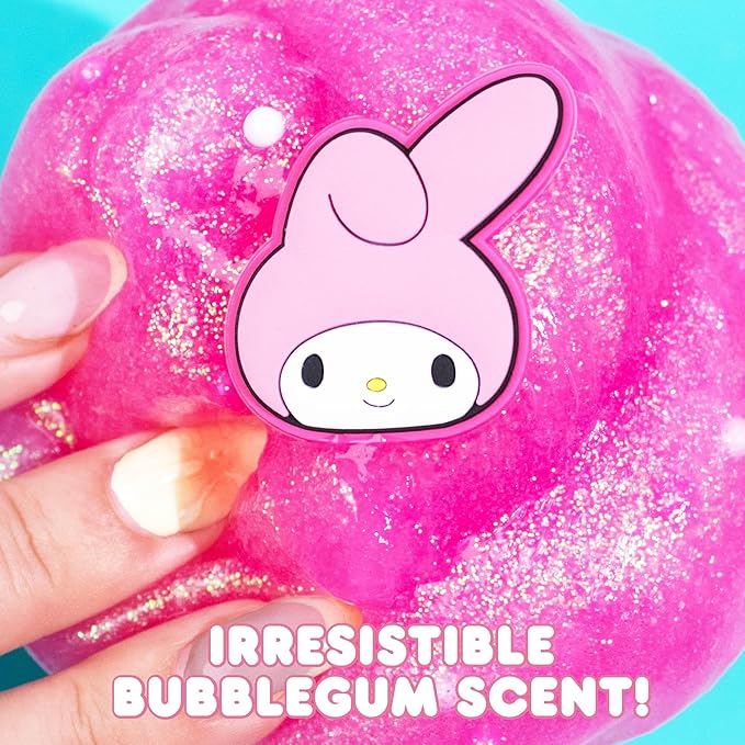 My Melody SLIMYGLOOP Jar, 8 oz Bubblegum Scented Pink Slime, Includes Beads & My Melody Charm, Sanrio Stuff, Hello Kitty Slime, Slime Kit, Hello Kitty Merch, Sanrio Slimes