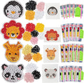 Kid's Birthday Party Diamond Gem Painting Craft Favor Kits- Zoo Buddies-20 Individually Packaged, All-in-One Packs for Boys & Girls - Unique Easter Basket Stuffer, Classroom Art Project Activity, Gift