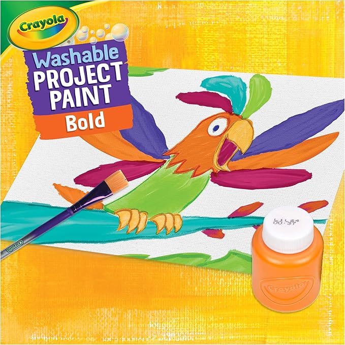 Crayola Washable Kids Paint (6ct), School Supplies, Painting Set for Kids, Spring Crafts, Art Teacher Gifts for Toddlers, Ages 3+