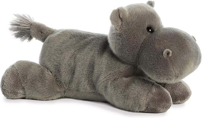Aurora® Adorable Flopsie™ Howie Hippo™ Stuffed Animal - Used to Create Imaginative Play Adventures - Perfect for Birthdays, Kids and Adults, All Ages - Gray 12 Inches