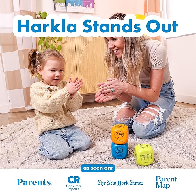 Harkla Sensory Activity Dice – Fun and Effective Brain Breaks for Kids and Adults | Helps with Focus, Calm and Energy | Self Regulation for Kids | Occupational Therapist Approved
