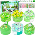Panda Slime Kit 6×100ml, 20oz Total, Cloud, Butter, Clear & Glow in The Dark Slime Variety Pack for Kids & Adults, Stress Relief Sensory Toys, Fun Birthday Halloween