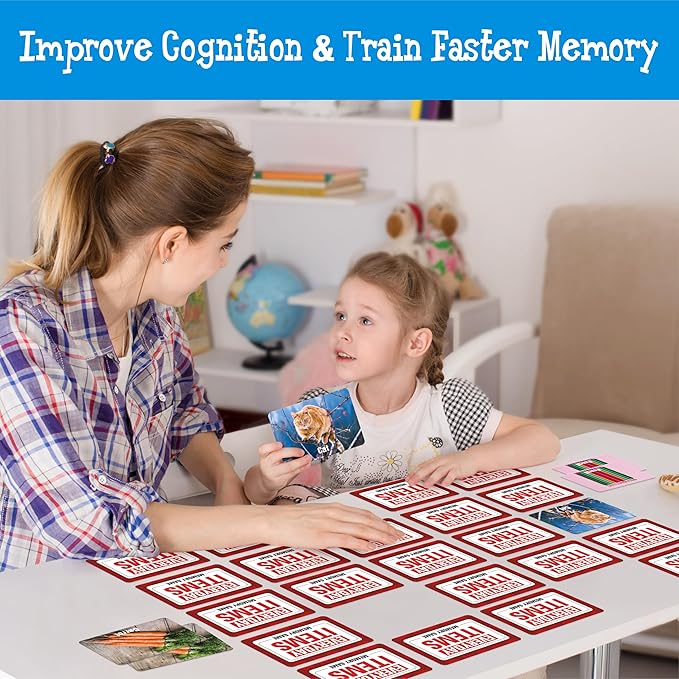 80 PCS Daily Items Matching Game, 40 Designs Everyday Objects Memory Cards Engaging Picture Match Game, Educational Learning Toys Enhance Memory & Matching Skills for Kids Ages 3 and Up