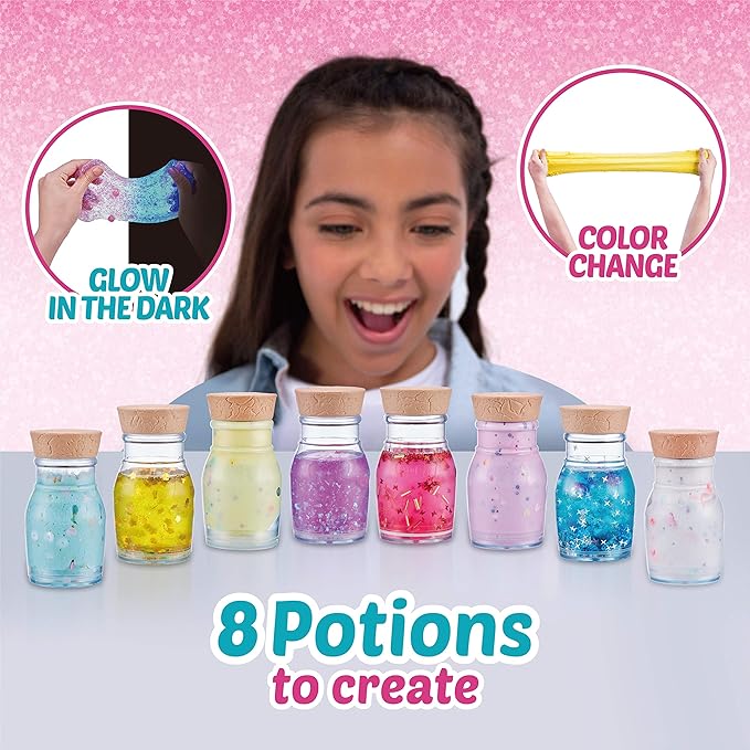 Oosh Potions Slime Surprise (Purple) by ZURU DIY Slime Kit with Sparkles, Beads, Glittler, Stress Relief, Party Favors, Magical Fluffy Putty Slime for Kids and Girls Ages 6+