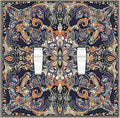Decorative Switch Plates Mandala Petals Retro Flowers 2 Gang Double Toggle Outlet Light Switch Cover Wall Plate Electrical Faceplate For Bed Room Home Decor