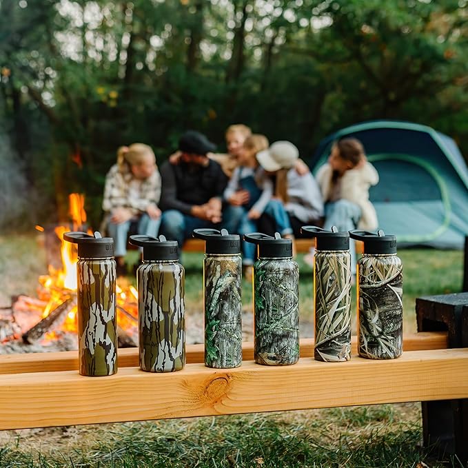 Wildkin Mossy Oak 22oz Kids Water Bottle – Leakproof, Vacuum-Insulated, Durable, Easy-Clean - Obsession